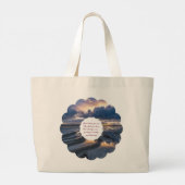 Serene Dusk op het strand Grote Tote Bag (Achterkant)