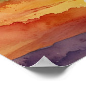 Serene eenvoud: moderne minimalistische Waterverf Poster (Hoek)