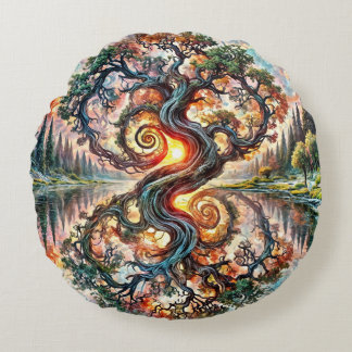 serene eikenreflectie rond kussen