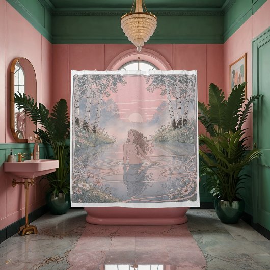 Serene Elegance Nouveau Badserie Douchegordijn