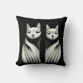 serene elegant kattenzussen met kattenbroeken kussen