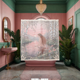 Serene Elegantie Nouveau Baden Douchegordijn