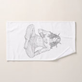 Serene Elf Warrior | Fantasy Anime Character Art Handdoek (Handdoek)