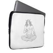Serene Elf Warrior | Fantasy Anime Character Art Laptop Sleeve (Voorkant Rechts)
