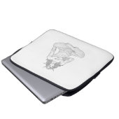 Serene Elf Warrior | Fantasy Anime Character Art Laptop Sleeve (Voorkant onderkant)