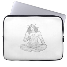 Serene Elf Warrior | Fantasy Anime Character Art Laptop Sleeve