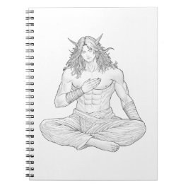 Serene Elf Warrior | Fantasy Anime Character Art Notitieboek