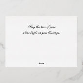 Serene en elegante vliegende vogels in het maanlic folie feestdagenkaart (Achterkant)