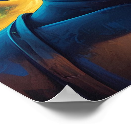 Serene en kalme Boeddha Portret Neon Art Poster (Hoek)