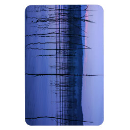 Serene en misty Lake na hevige regen Magneet