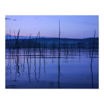 Serene en misty Lake na hevige regen