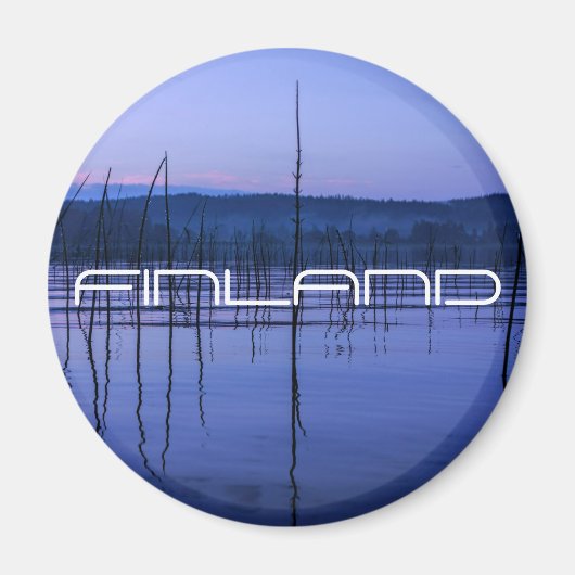 Serene en misty Lake na zware regenmagnet Magneet (Voorkant)