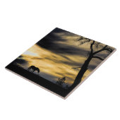 Serene en Surreal Horse in Storm Art Tegel Tegeltje (Zijkant)