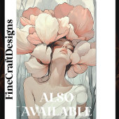 Serene etherische vrouw koraal, crème CB9 decoupag Tissuepapier