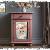 Serene etherische vrouw koraal, crème CC1 decoupag Tissuepapier