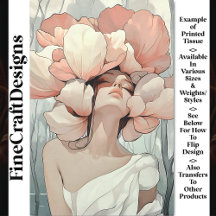 Serene etherische vrouw koraal, crème CC1 decoupag