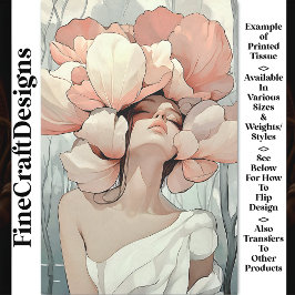 Serene etherische vrouw koraal, crème CC1 decoupag Tissuepapier