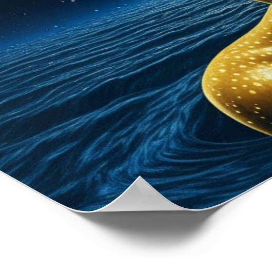 Serene etherische vrouw onder de sterren poster (Hoek)