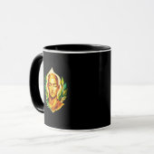 Serene Faceted Portrait Coffee | Modern Spiritual Mok (Voorkant links)