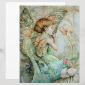 Serene Fairy A4 Advies Verjaardagskaart (Voorkant / Achterkant)