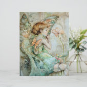 Serene Fairy A4 Advies Verjaardagskaart (Staand voorkant)