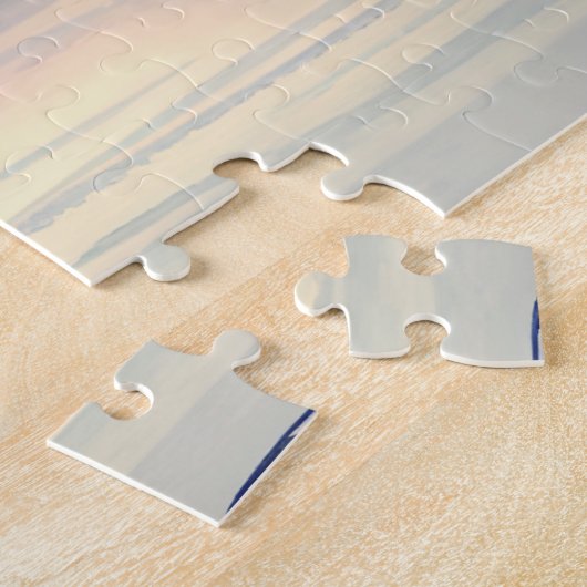 Serene Fantasy Lake met Willow en Heron Legpuzzel (Zijkant)