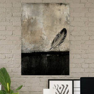 Serene Feather Moderne Abstracte Kunst Poster