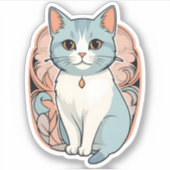Serene Feline Charm Sticker (Voorkant)