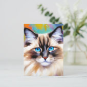 Serene Feline Ragdoll Beauty Briefkaart (Staand voorkant)
