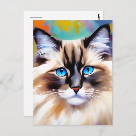 Serene Feline Ragdoll Beauty Briefkaart (Voorkant / Achterkant)