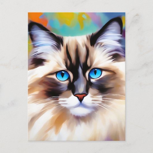 Serene Feline Ragdoll Beauty Briefkaart (Voorkant)