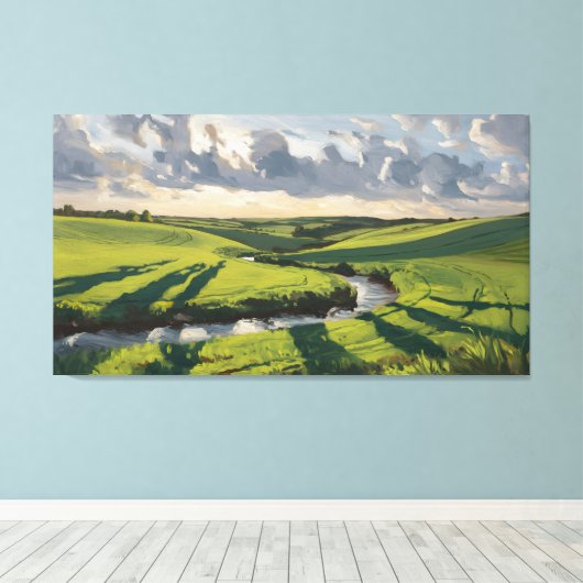 Serene Fields Canvas Afdruk (Insitu (Houten vloer))