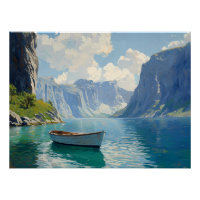 Serene fjord met torenhoge kliffen