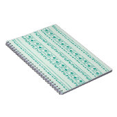 Serene Floral stripes Spiral Foto Notitieboek (Rechterzijde)