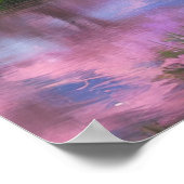 Serene Flow amidst Cherry Blossom Poster (Hoek)