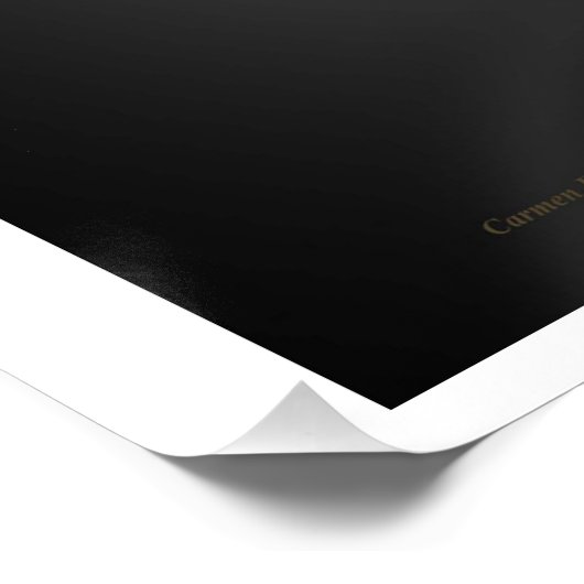 "Serene Flower", Glanzend Poster (Hoek)