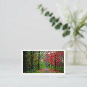 Serene Forest Business Card  Professional Branding Visitekaartje (Staand voorkant)