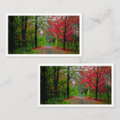 Serene Forest Business Card  Professional Branding Visitekaartje (Voorkant / Achterkant)