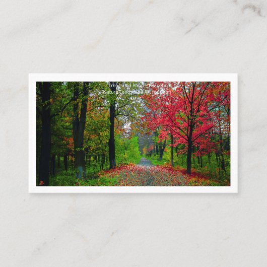 Serene Forest Business Card  Professional Branding Visitekaartje (Voorkant)