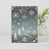 Serene Forest Christmas Holiday Kaart (Staand voorkant)