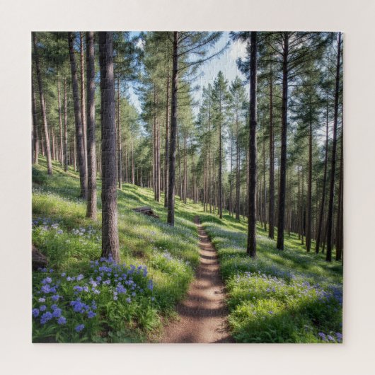 Serene Forest Path in het voorjaar Legpuzzel (Verticaal)