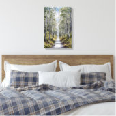 Serene Forest Path - rustige Natuur landschapskuns Canvas Afdruk (Insitu (Slaapkamer))