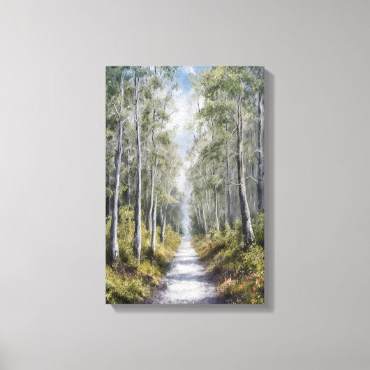 Serene Forest Path - rustige Natuur landschapskuns Canvas Afdruk (Voorkant)