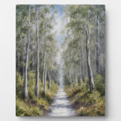Serene Forest Path - rustige Natuur landschapskuns Fotoplaat (Voorkant)