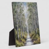 Serene Forest Path - rustige Natuur landschapskuns Fotoplaat (Zijkant)