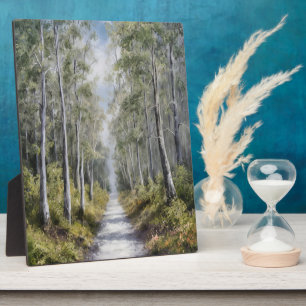 Serene Forest Path - rustige Natuur landschapskuns Fotoplaat