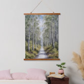 Serene Forest Path - rustige Natuur landschapskuns Hangend Wandkleed (Slaapkamer)