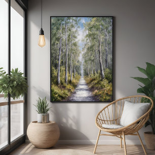 Serene Forest Path - rustige Natuur landschapskuns Perfect Poster