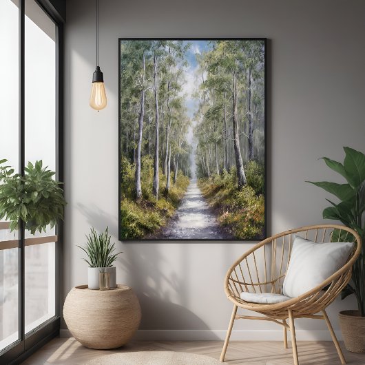 Serene Forest Path - rustige Natuur landschapskuns Perfect Poster