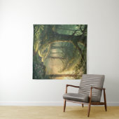 Serene Forest Scene Tapestry 57in Square Art Wandkleed (In Situ (horizontaal))